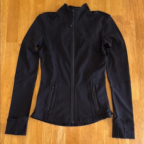 Lululemon Black Define Jacket Slimming Lines Vented Hand Holes Cuffs Zip Pockets - Picture 1 of 17